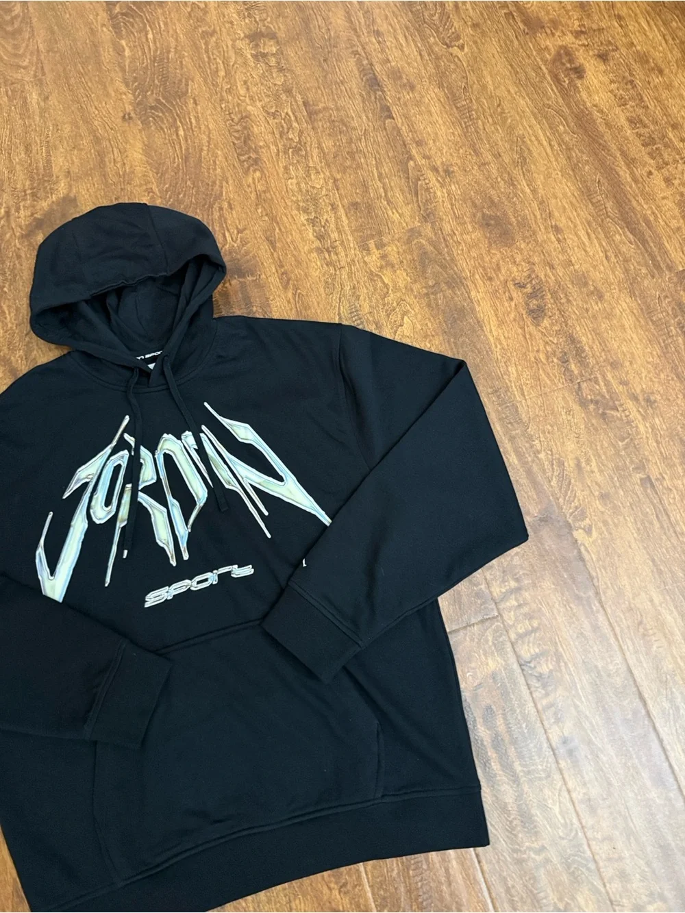 Jordan Black Hoodie with White Graphic Logo